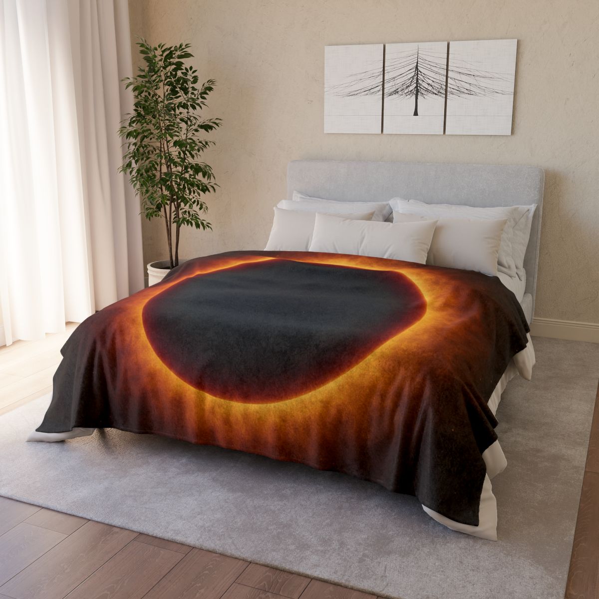 Event Horizon Velvet Bloom stylish throw blankets
