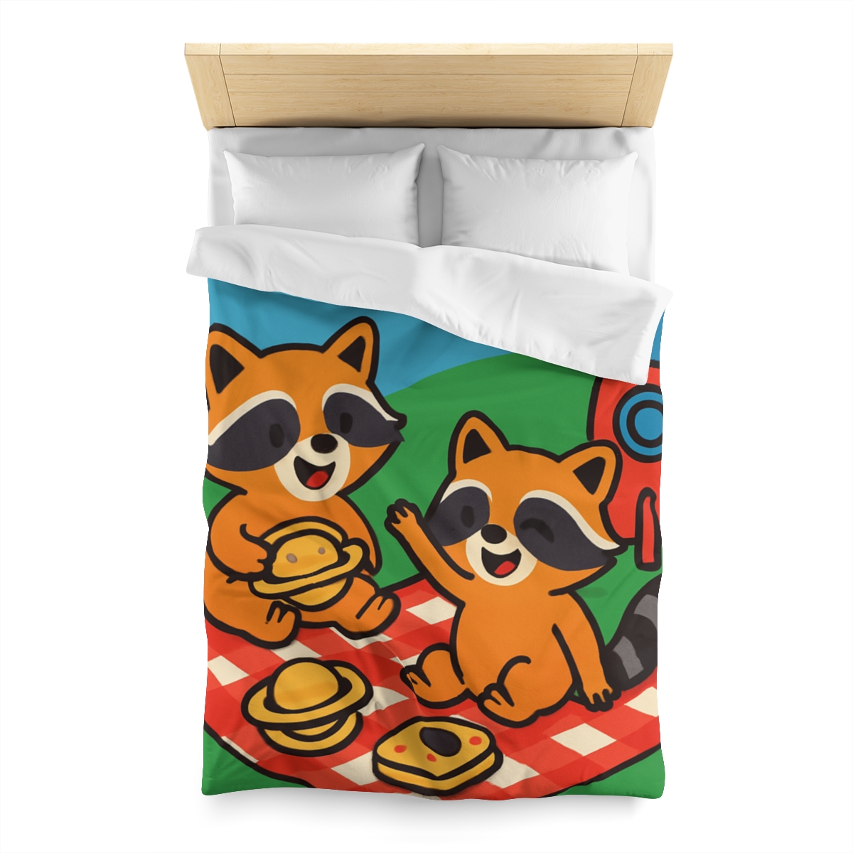 Rocket Racers Picnic designer printed duvets