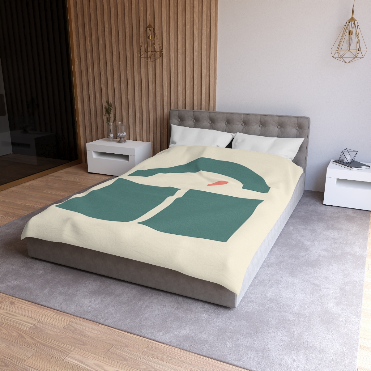 Arc Window Over Twin Blocks soft comforter duvets