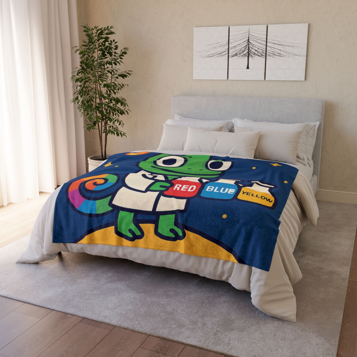 Comet Chameleon Color Lab soft fleece blankets