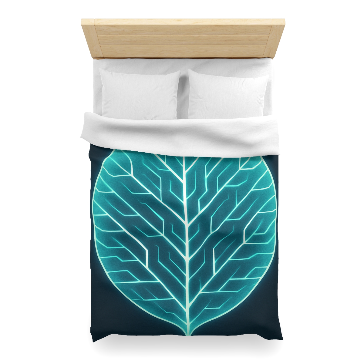 Galactic Leaf Vein Circuit stylish duvet covers