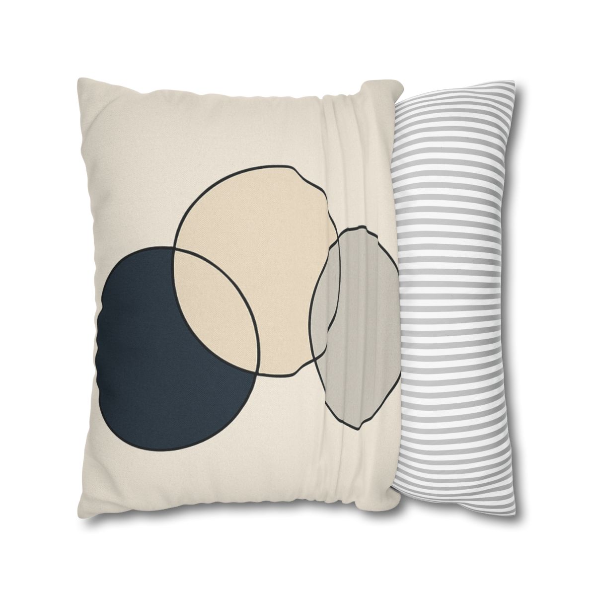 Staggered Trio Of Circles trendy patterned pillow cases