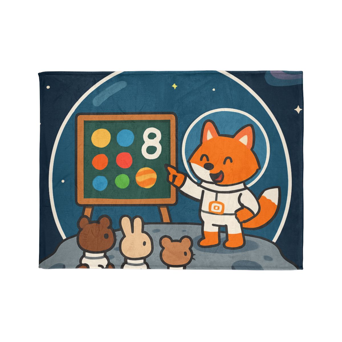 Comet Classroom With Astro Fox decorative home blankets