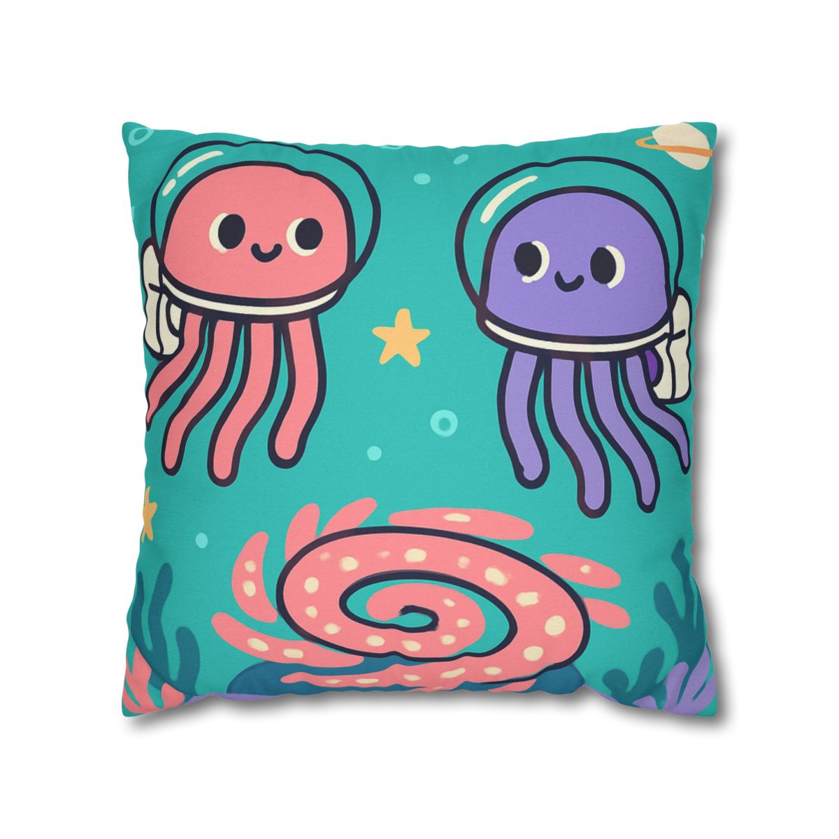 Jellyfish Astronauts In The Coral Nebula comfortable bedding pillow covers