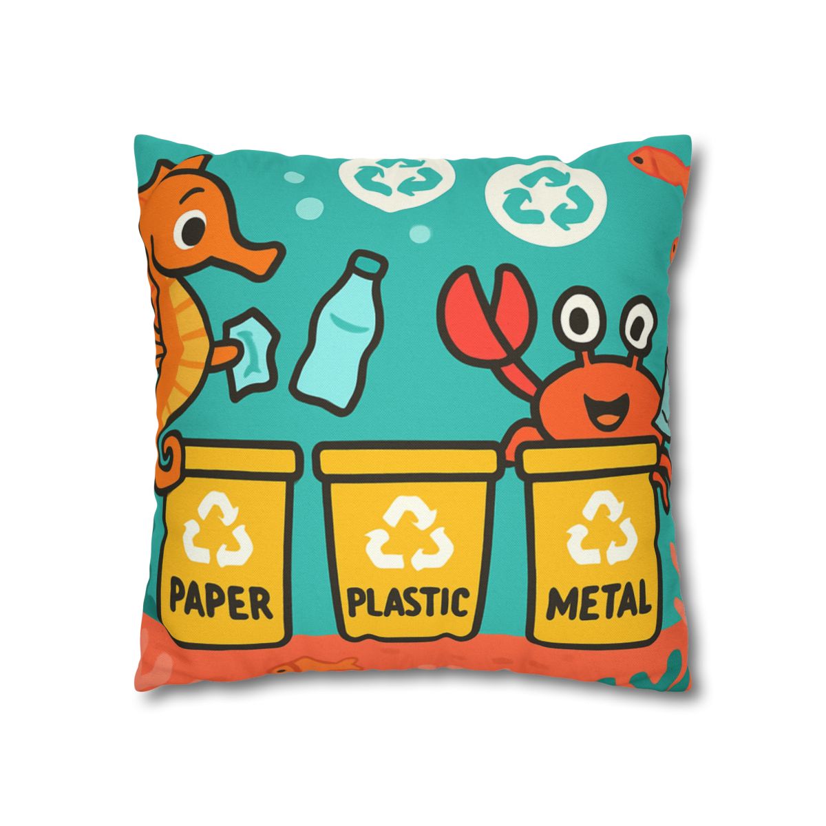 Coral City Recycling Seahorse Patrol unique gift pillow cases