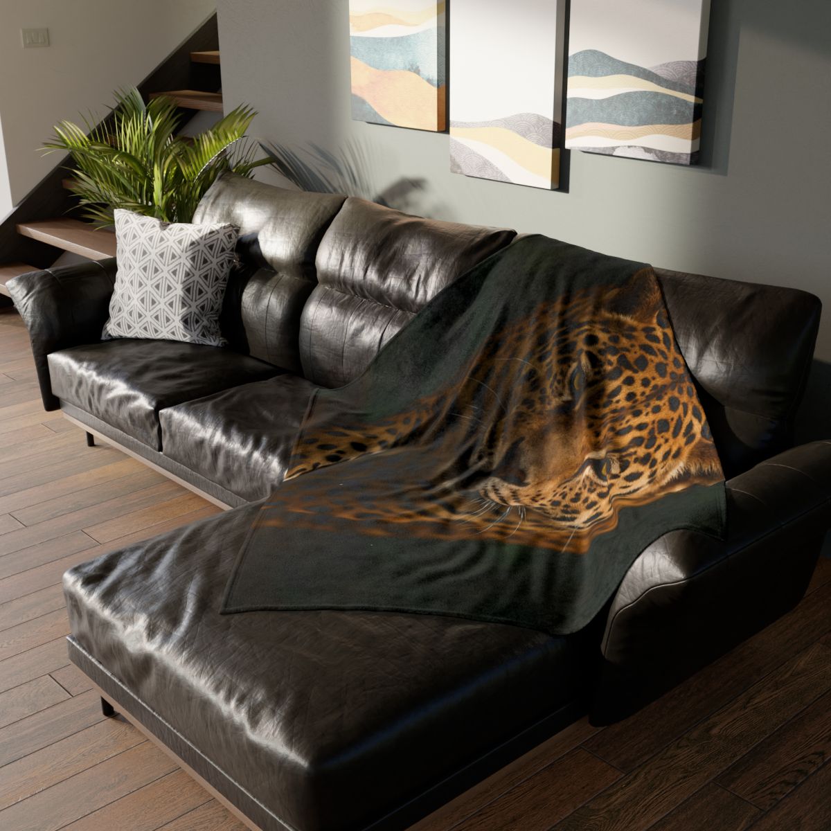 Shadow Mosaic Jaguar designer printed blankets