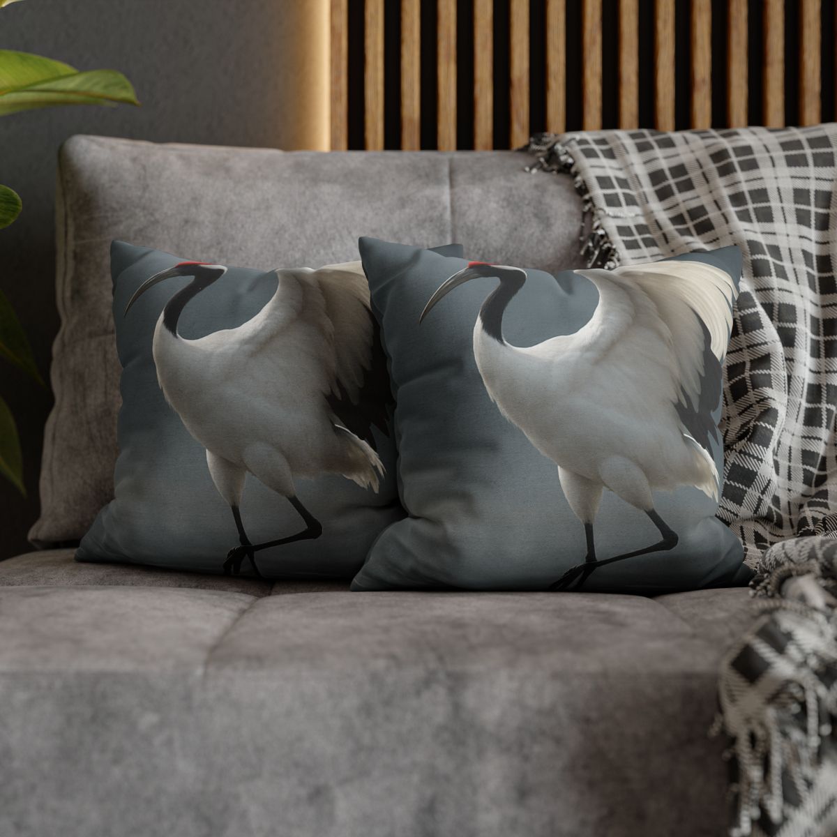 Mist Dancer Red Crowned Crane unique gift pillow cases