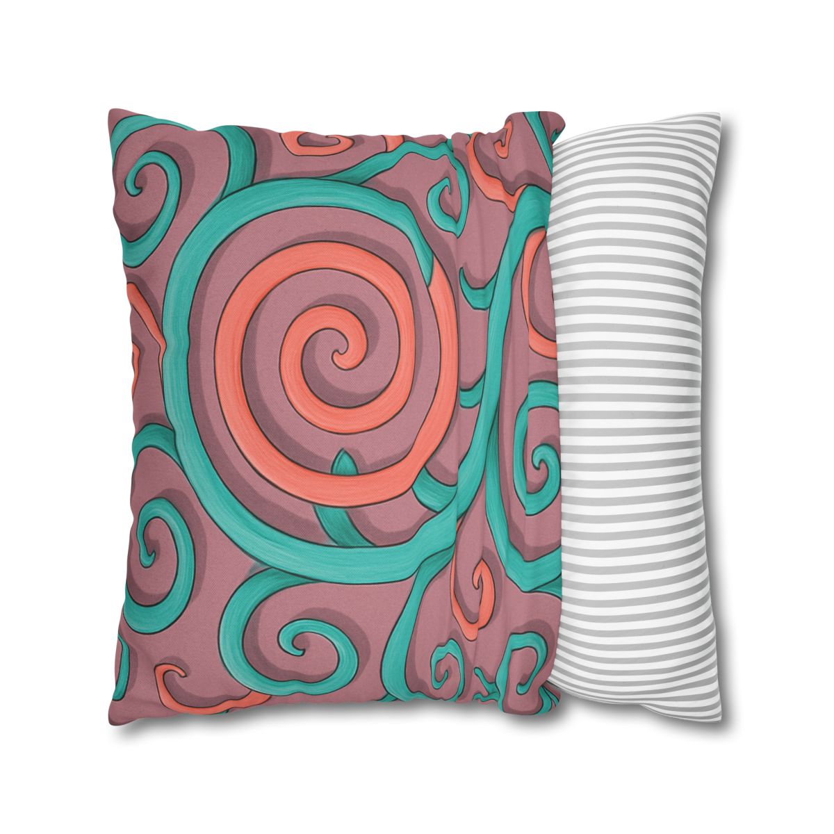 Tendril Spiral Mosaic personalized pillow covers