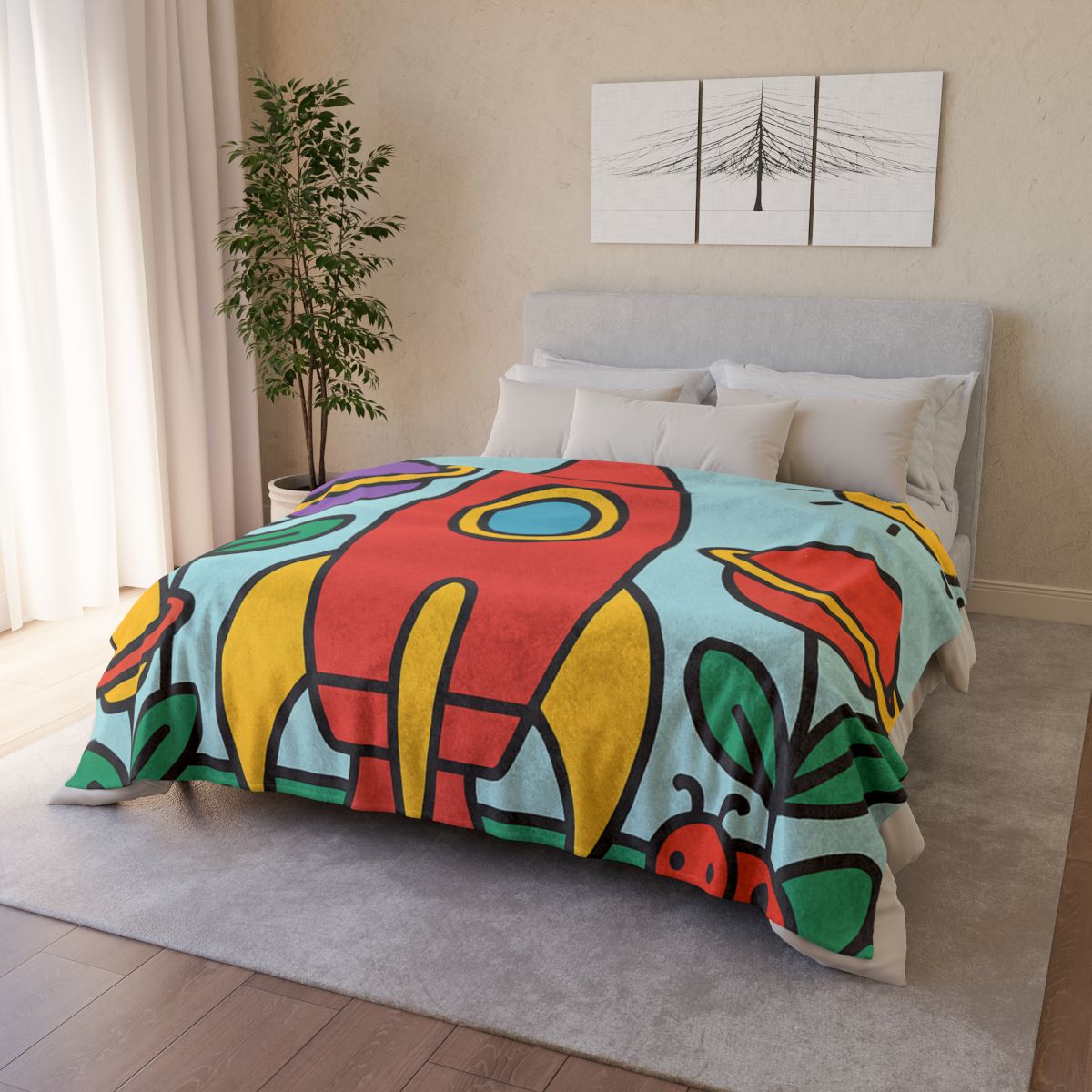 Rainbow Rocket Garden warm winter blankets