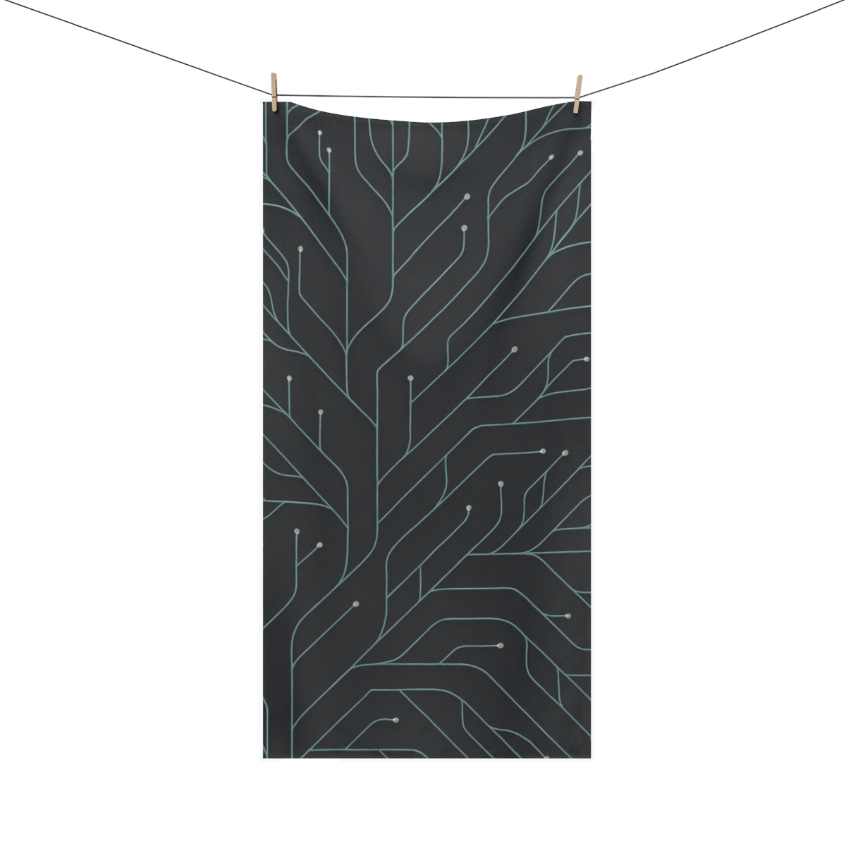 Vein Circuit Filigree custom towels