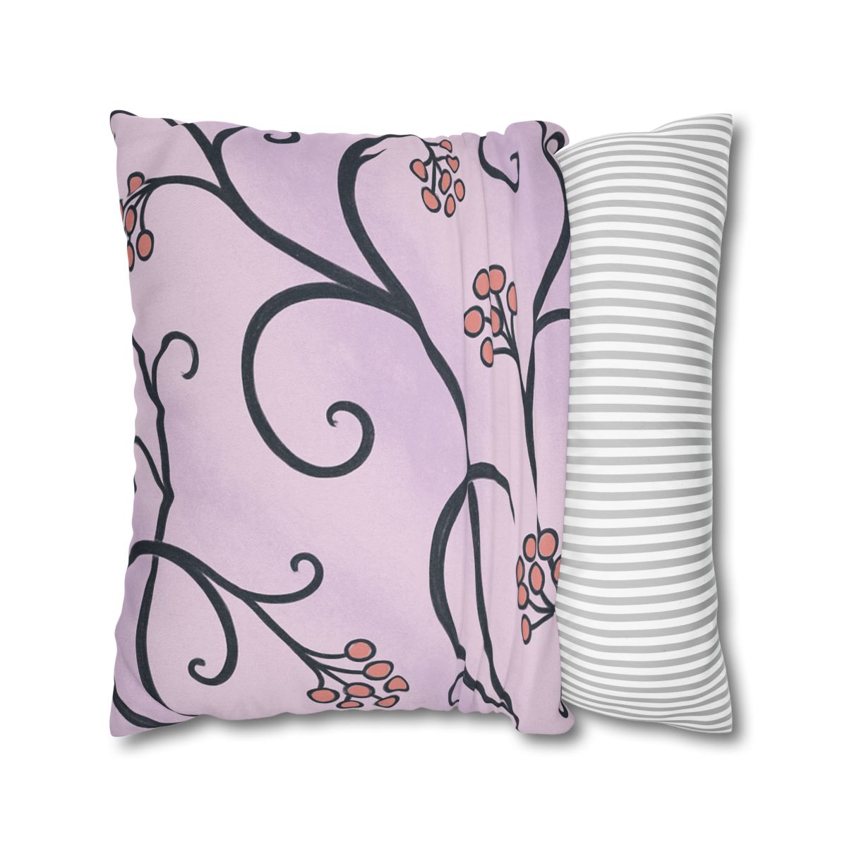 Tendrilled Ribbon Network soft cotton pillow cases