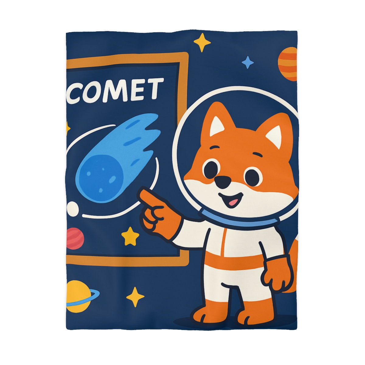 Comet Classroom With Curious Space Fox trendy bedroom duvets