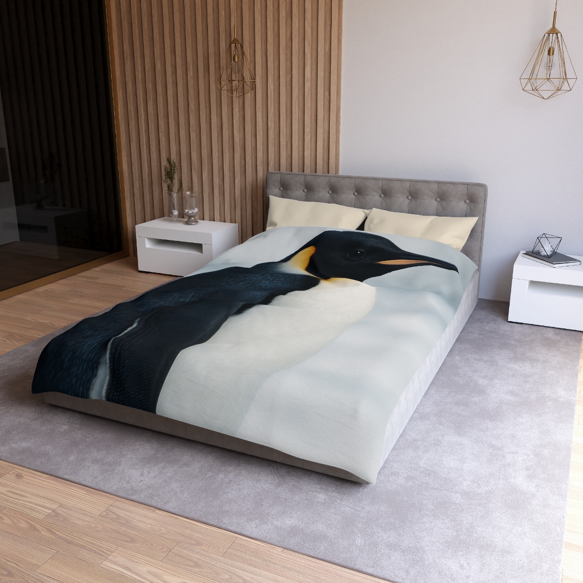 Aurora Drift Emperor Penguin stylish duvet covers