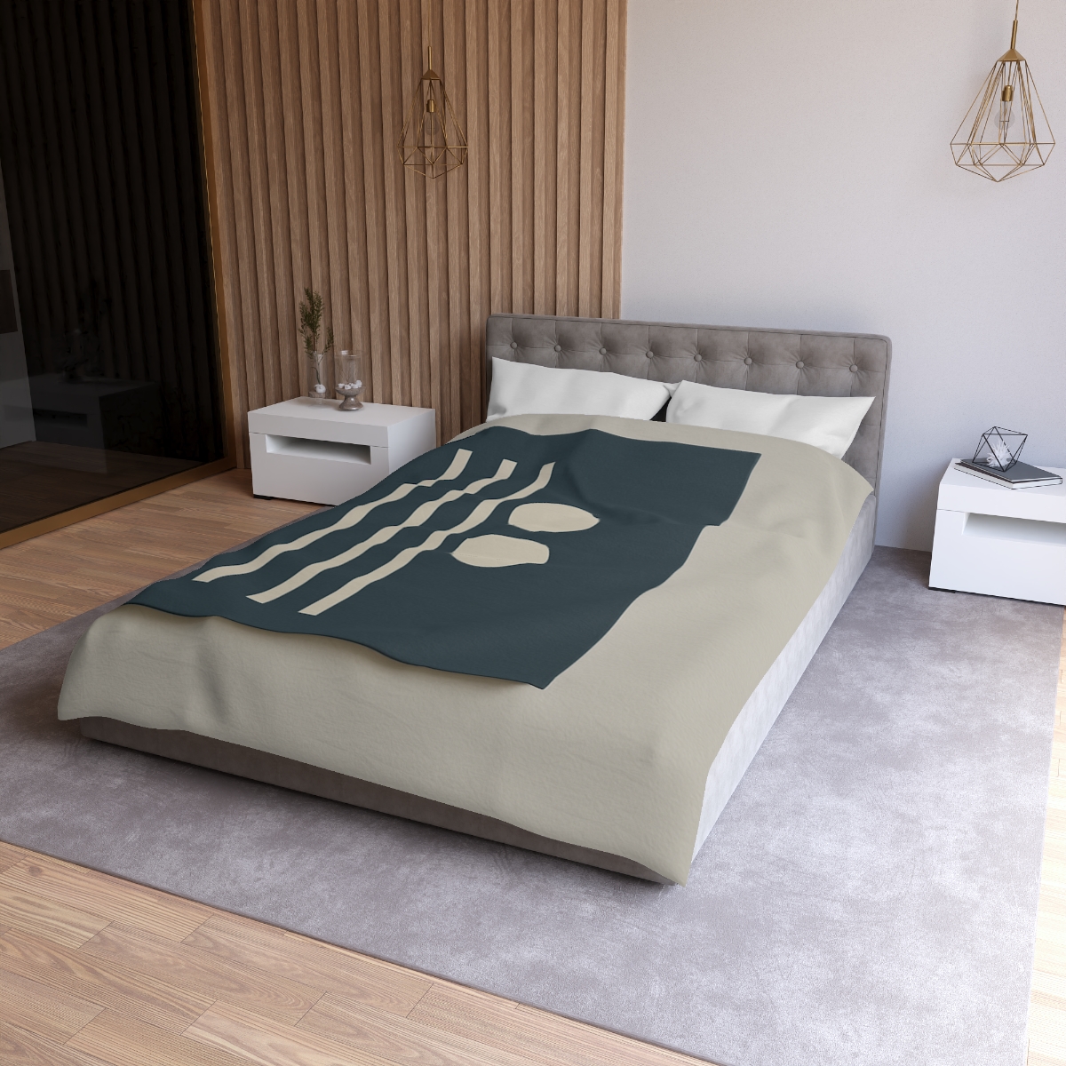 Negative Space Lattice designer printed duvets