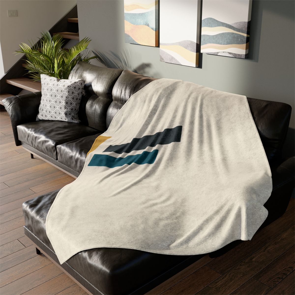 Balanced Triad Of Rectangles warm winter blankets