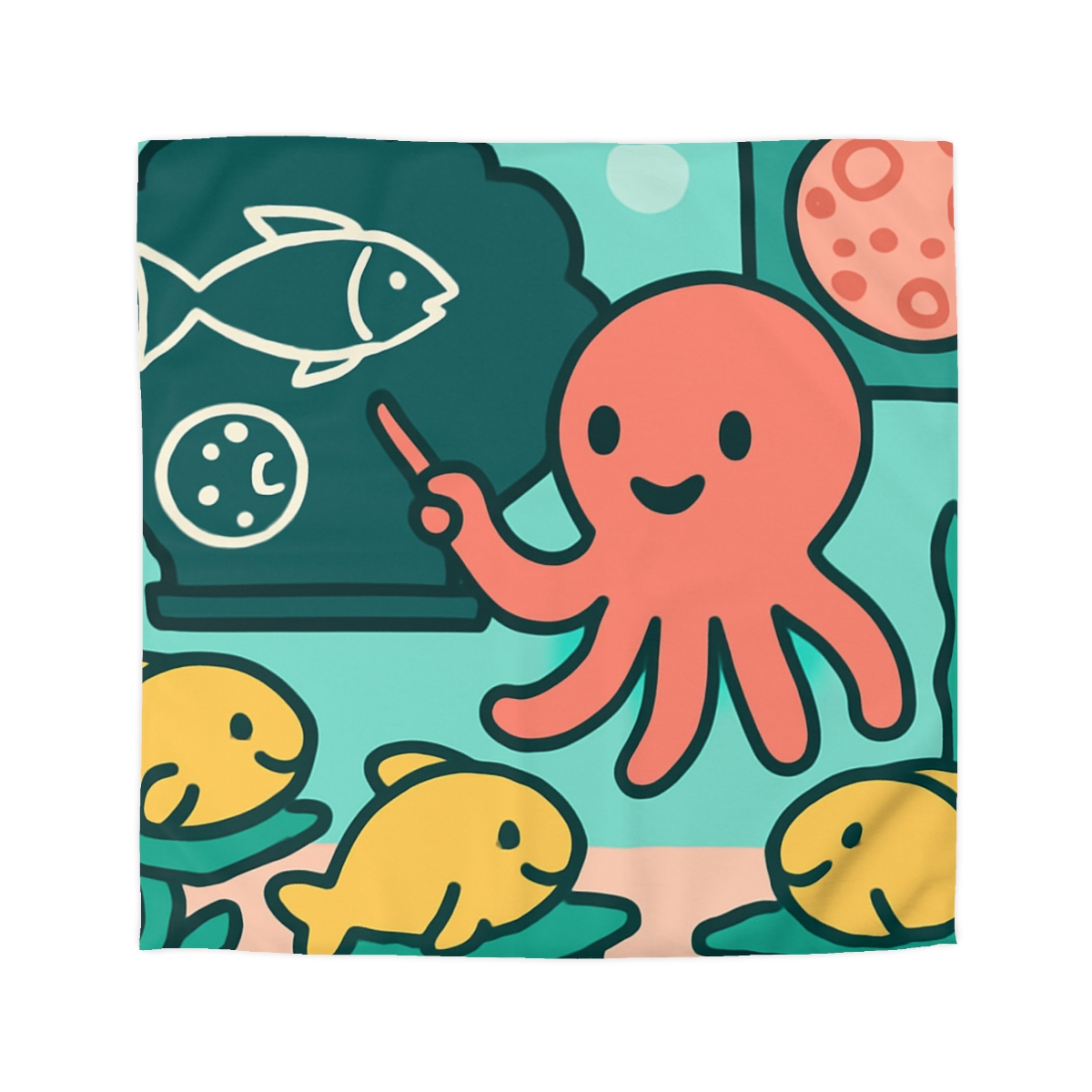 Cosmic Coral Classroom custom duvets