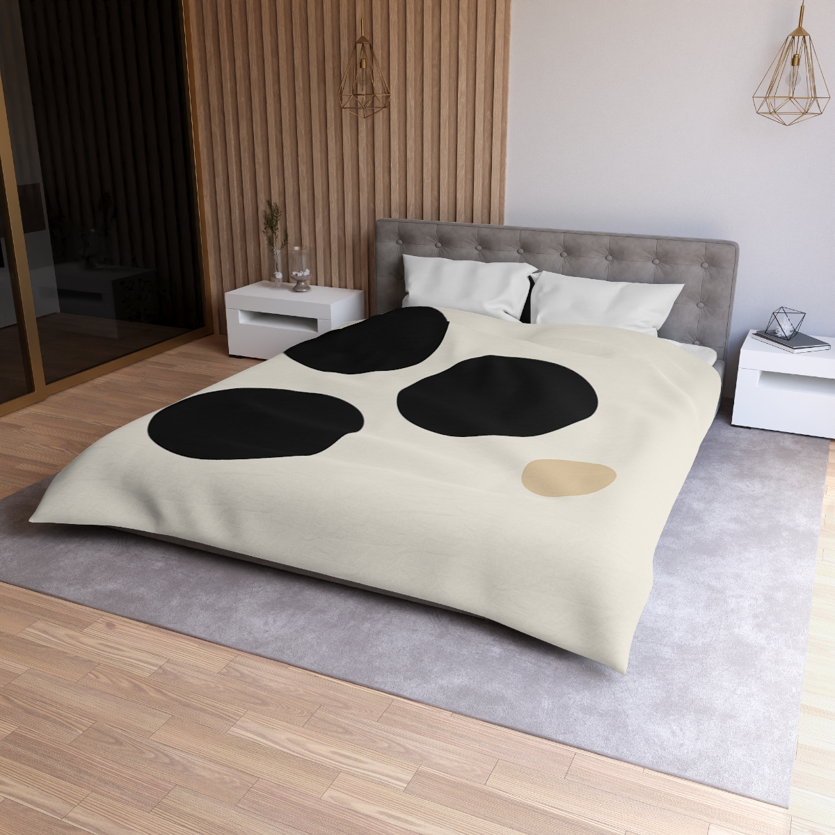 Asymmetric Dot Cluster unique patterned duvets