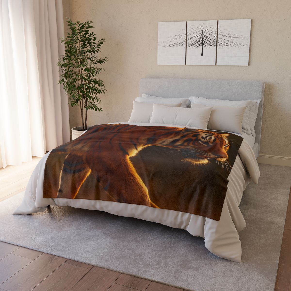 Forest Stalker Bengal Tiger unique gift blanketscustom blankets