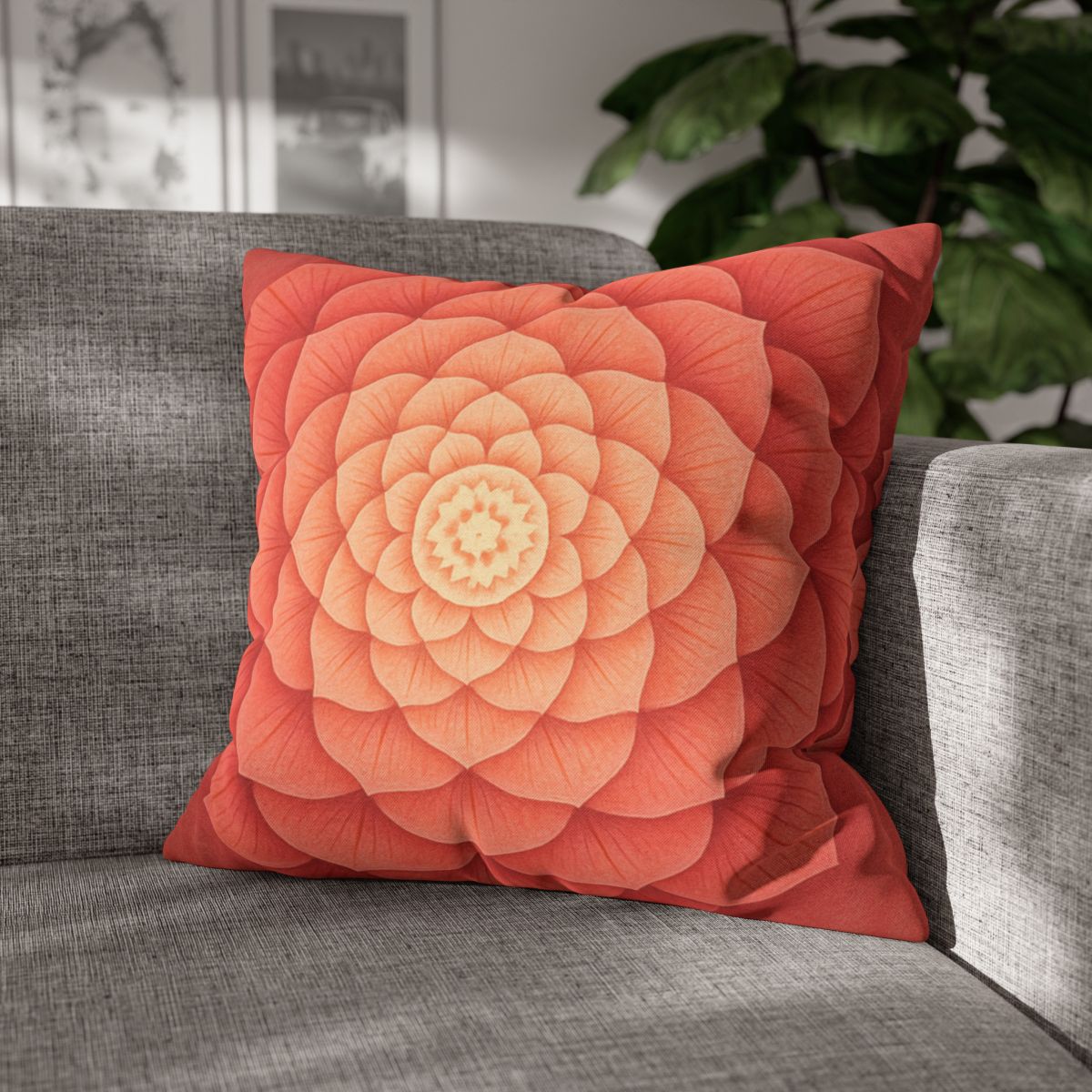 Petal Spiral Mandala personalized pillow covers