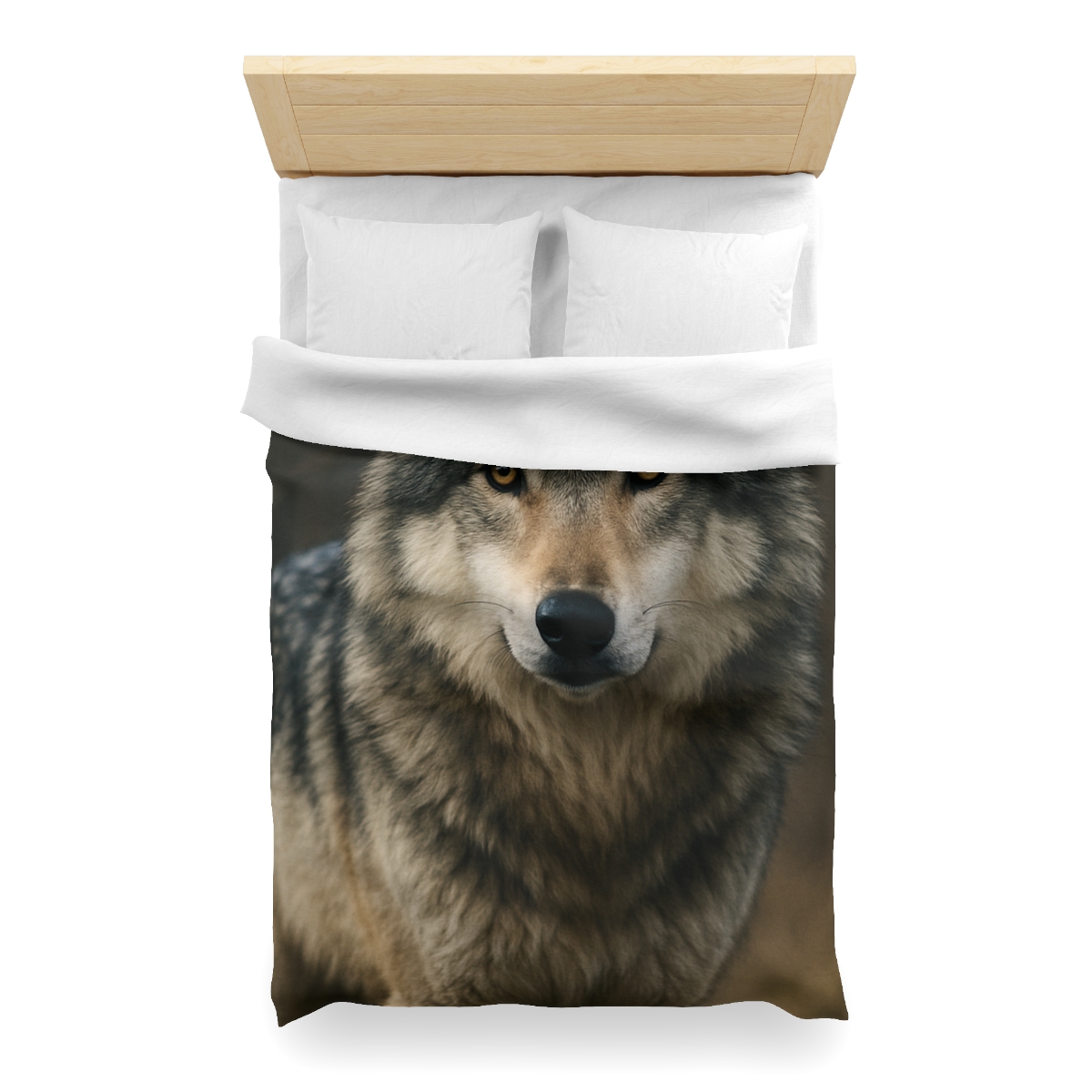 Ember Gaze Gray Wolf custom duvets