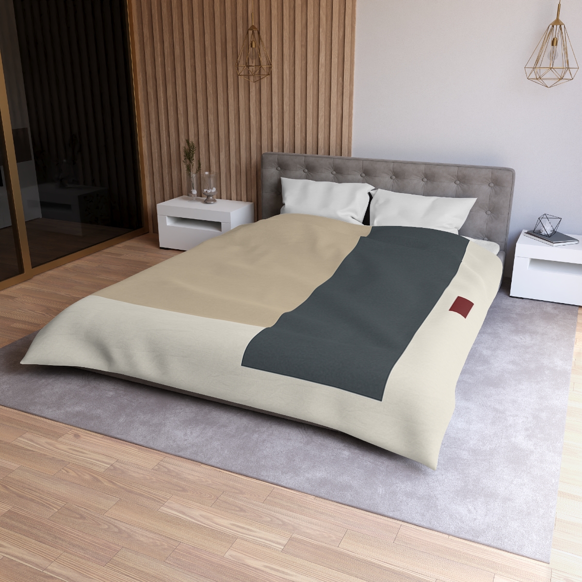 Offset Squares With Calm Corridor warm winter duvets