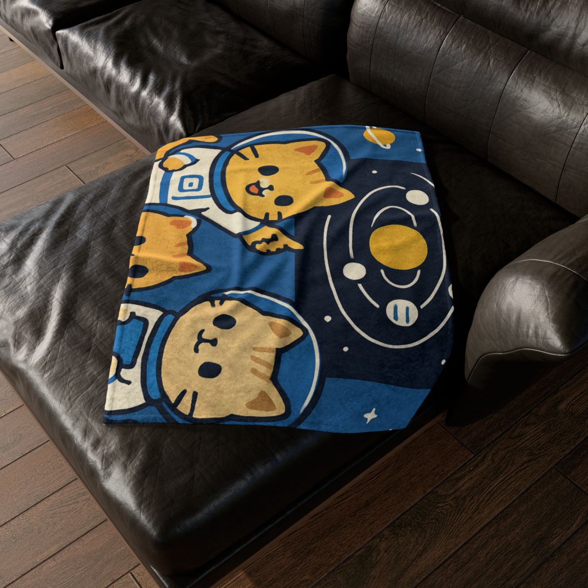 Space School For Curious Cats trendy patterned blankets