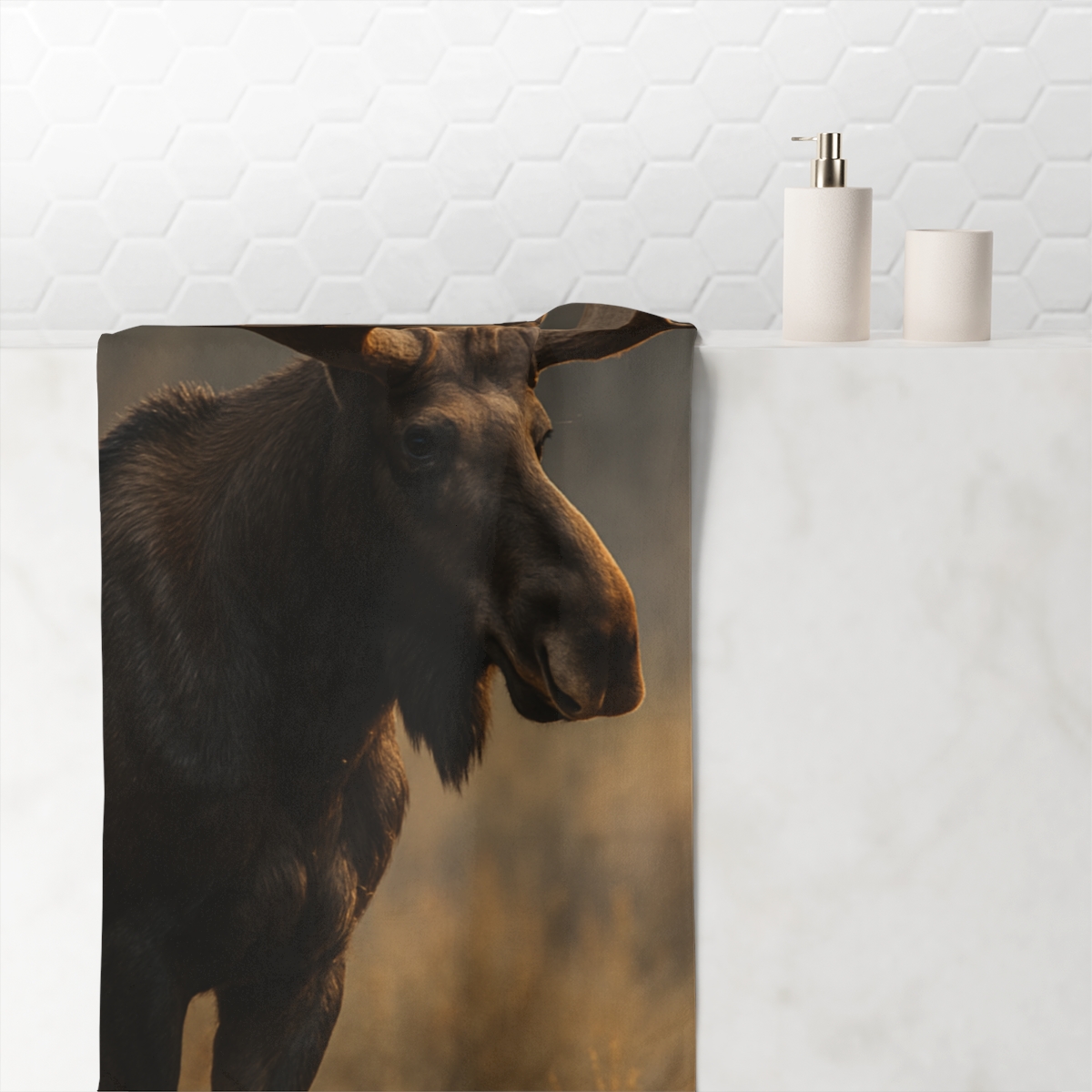 Ember Antlers Moose decorative home towels