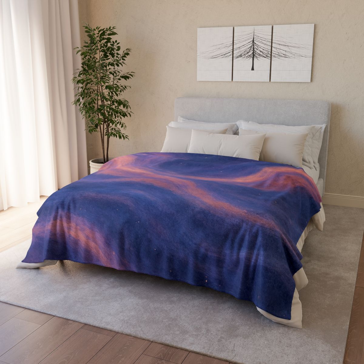 Chromatic Nebula Tapestry trendy patterned blankets