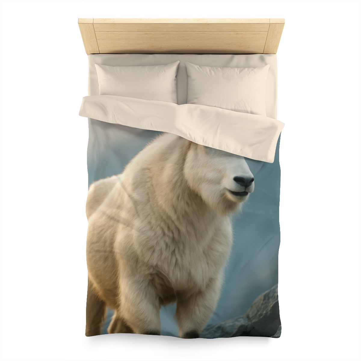 Glacier Watch Mountain Goat unique patterned duvets