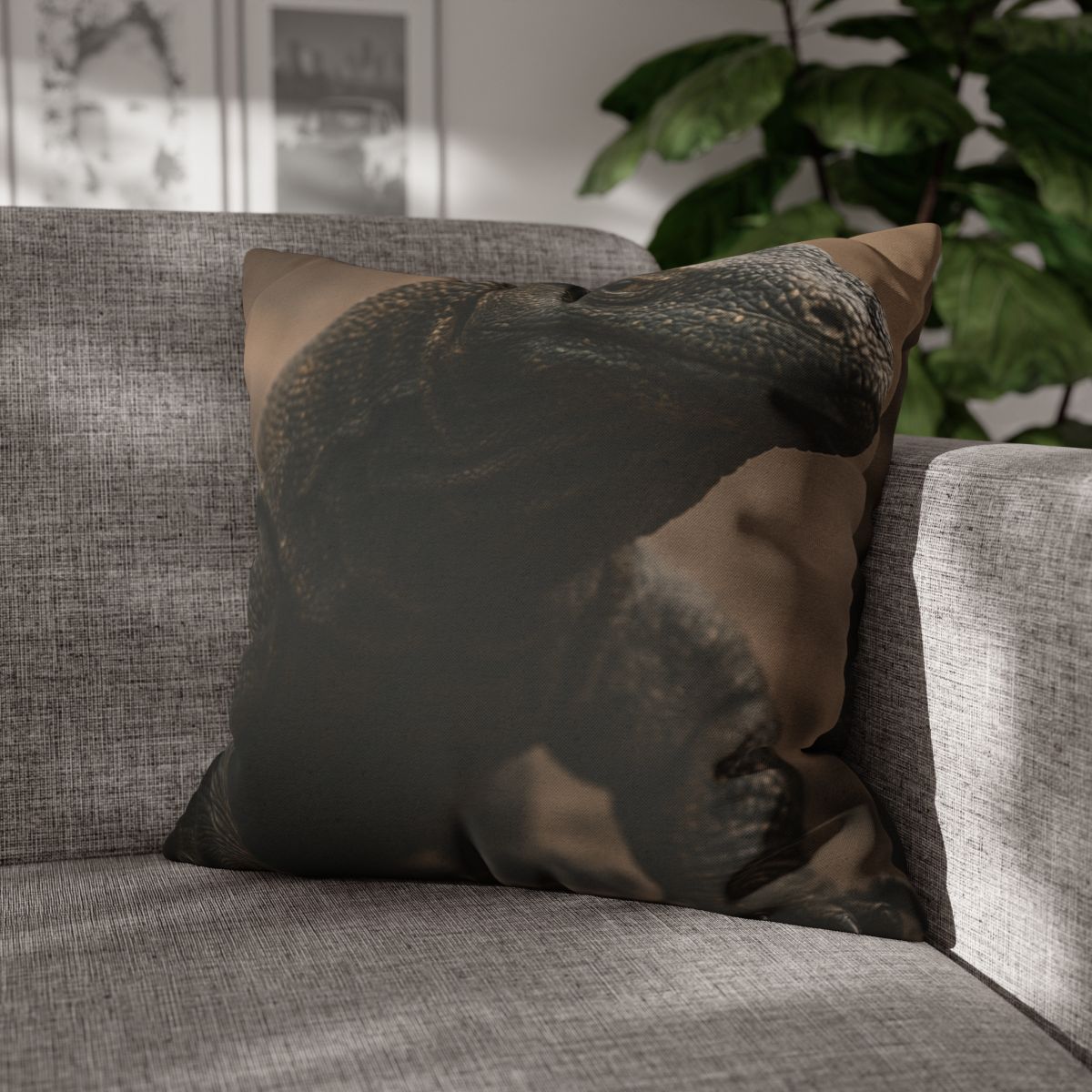 Ancient Sentinel Komodo Dragon trendy patterned pillow cases