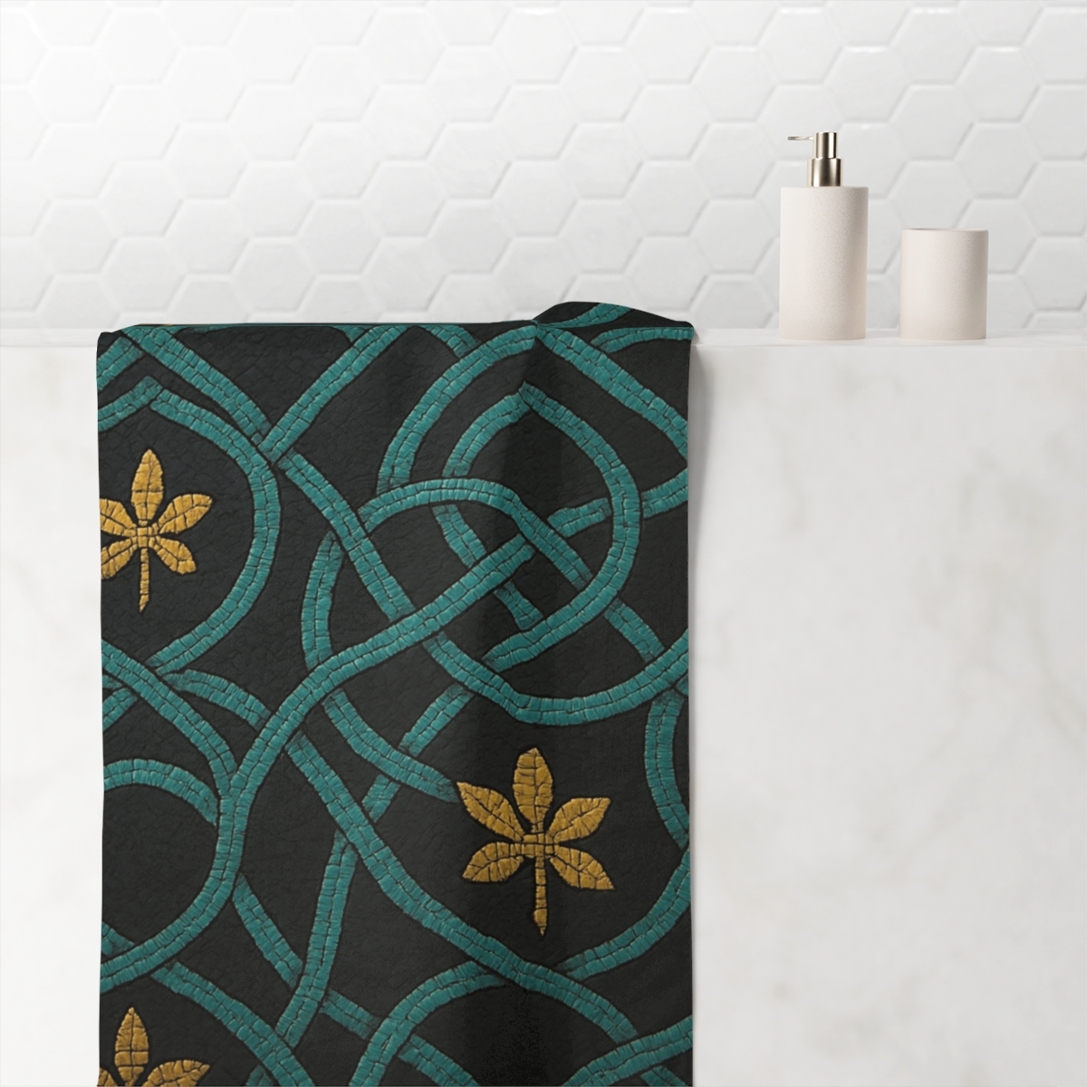 Vine Network Mosaic comfortable face towels