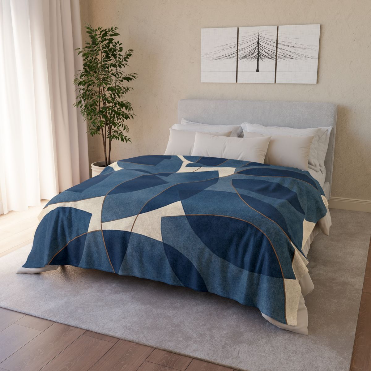 Petal Overlay Mosaic personalized cozy blankets