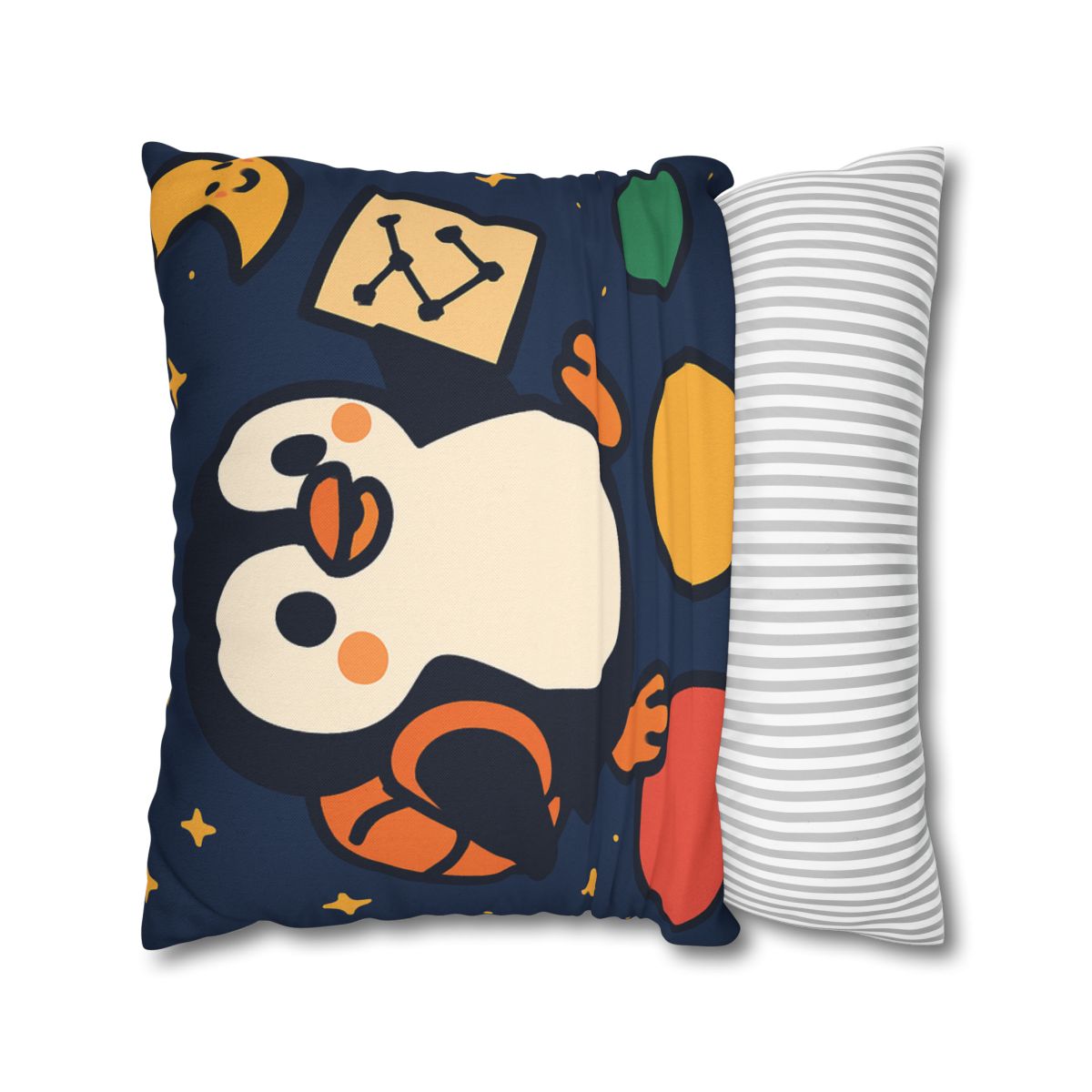 Planet Hopping Penguin Explorer comfortable bedding pillow covers