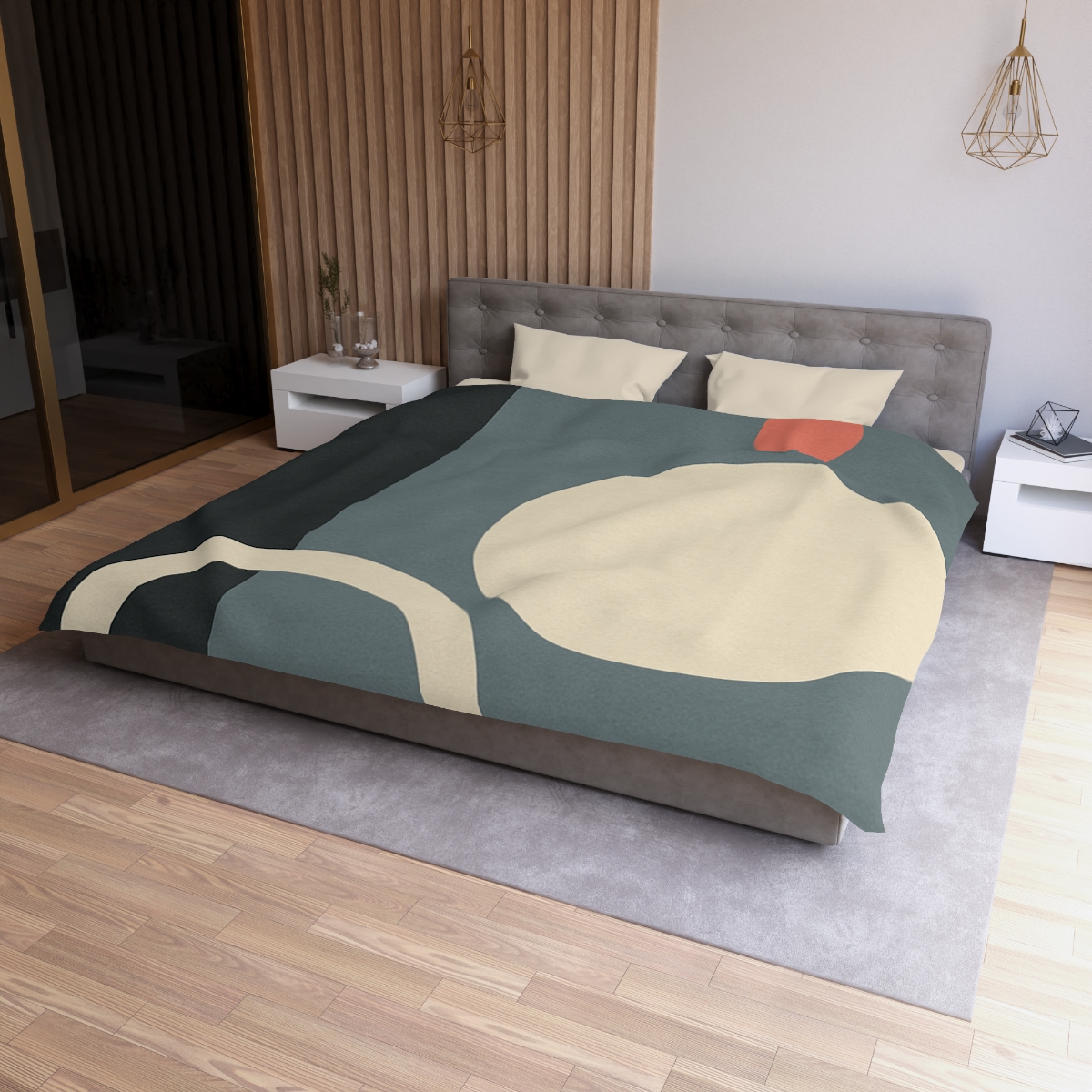 Quiet Triad With Offset Arc stylish duvet covers