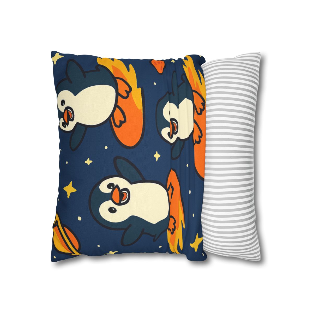 Comet Surfing Penguin Patrol comfortable bedding pillow covers