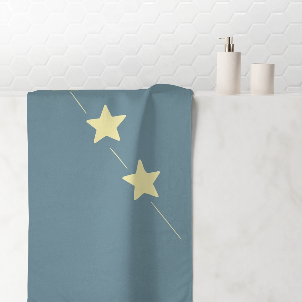 Triad Of Falling Stars designer printed towels