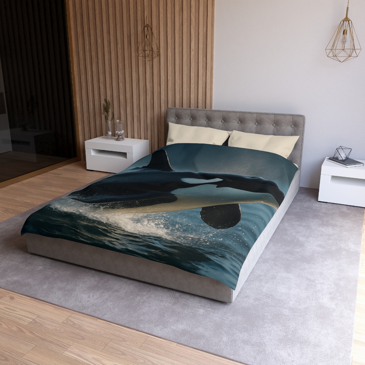 Abyss Glide Orca unique patterned duvets