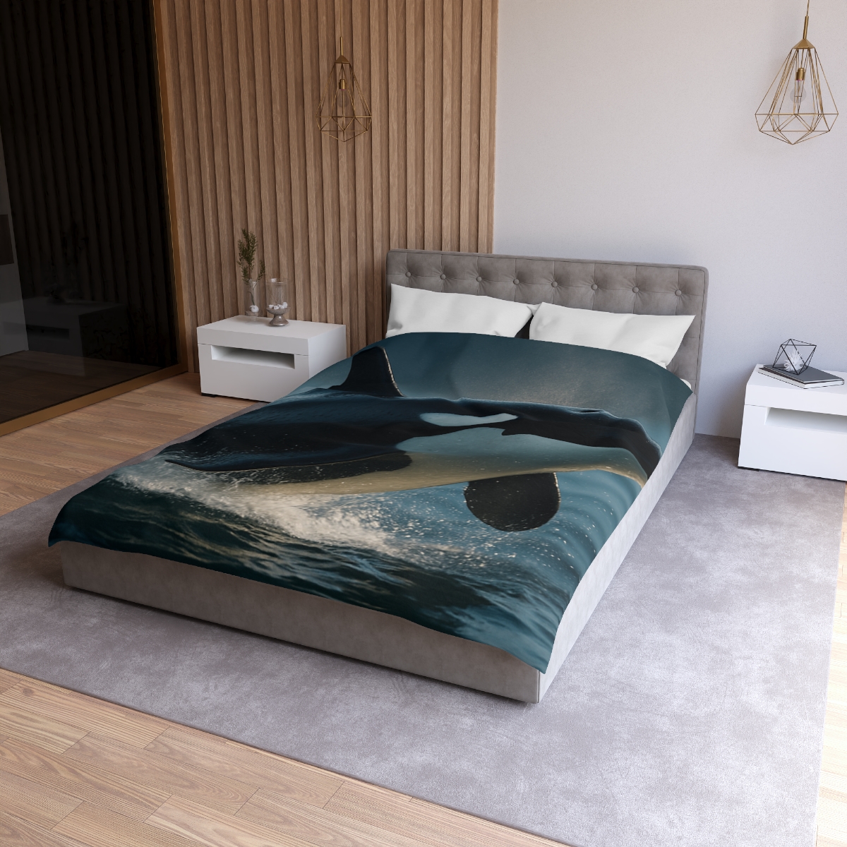 Abyss Glide Orca unique patterned duvets