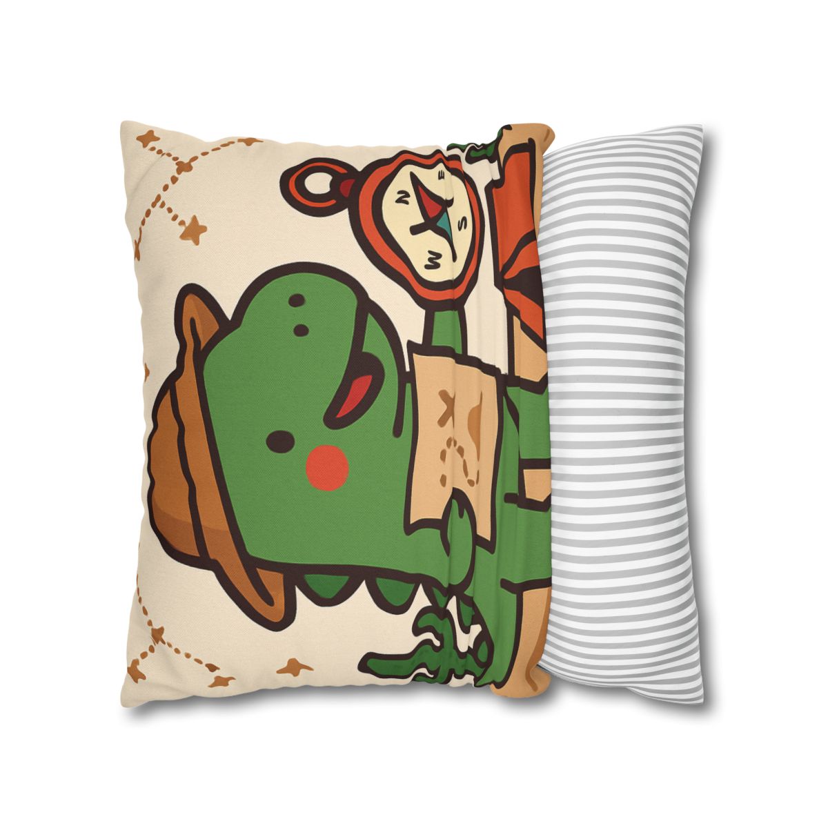 Desert Dino Map Quest With Compass And Constellations soft cotton pillow cases