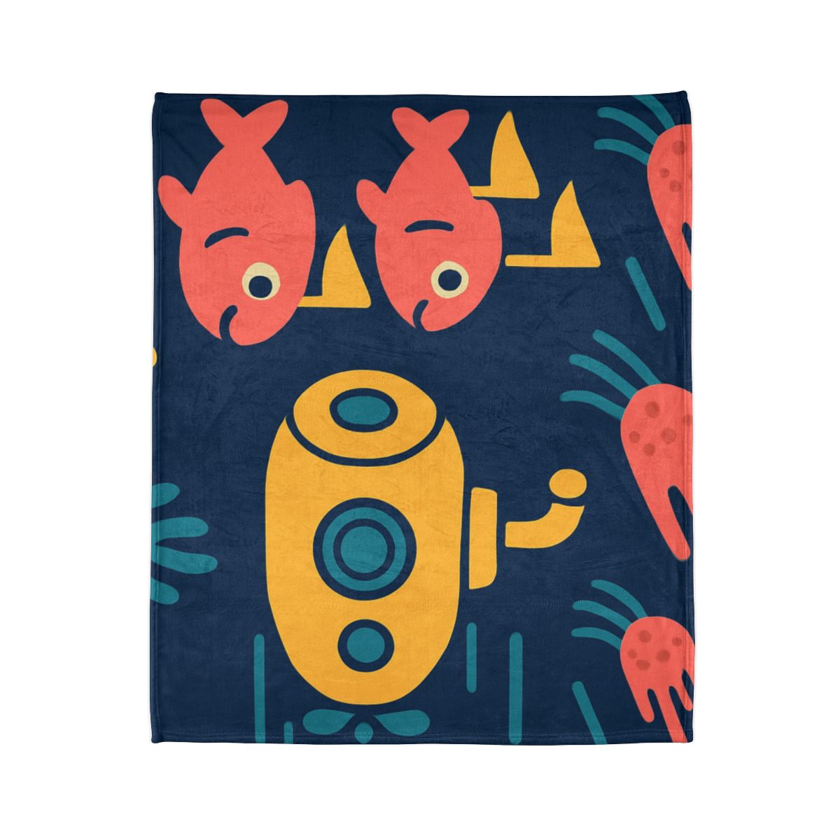 Submarine Comet Race designer printed blankets