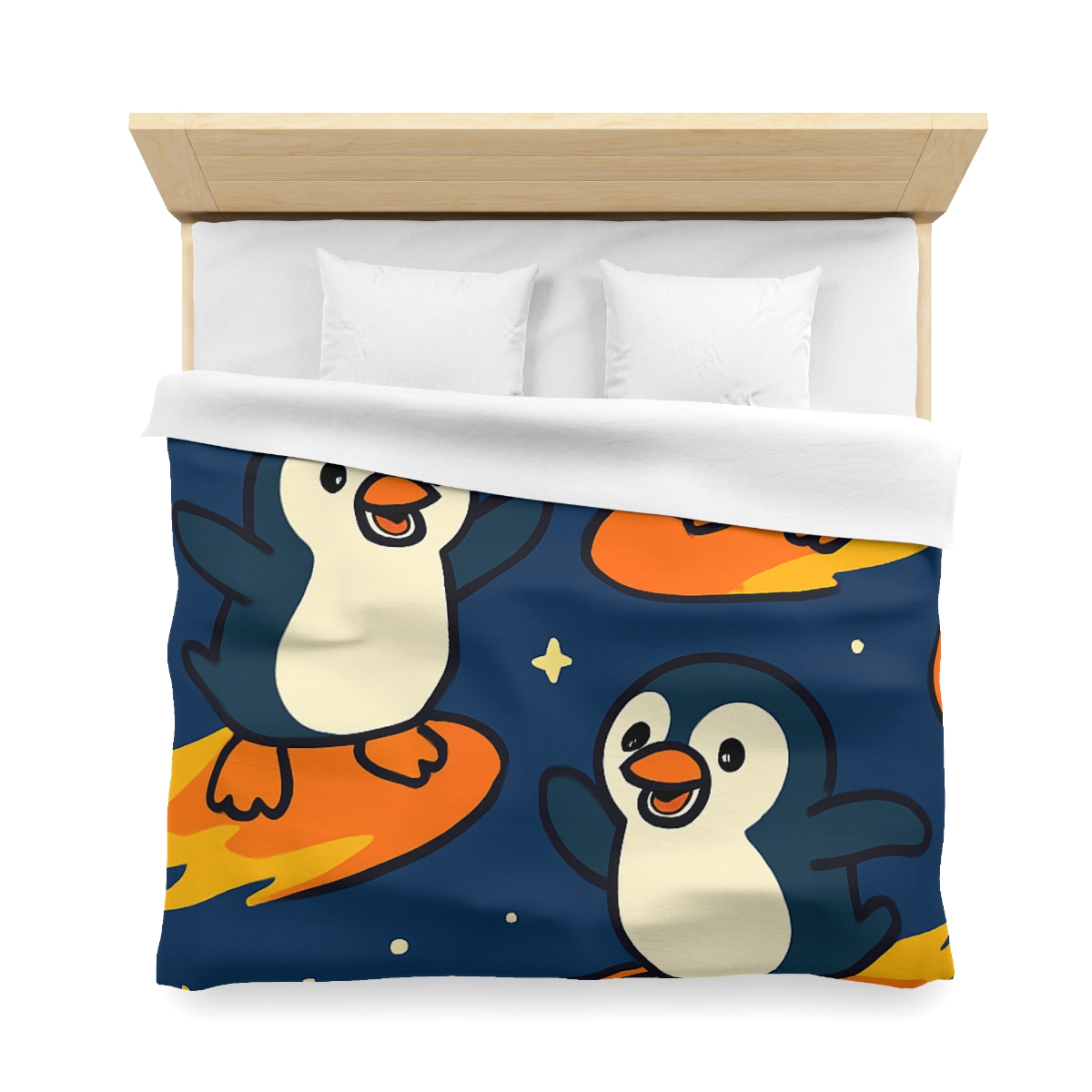 Comet Surfing Penguin Patrol trendy bedroom duvets