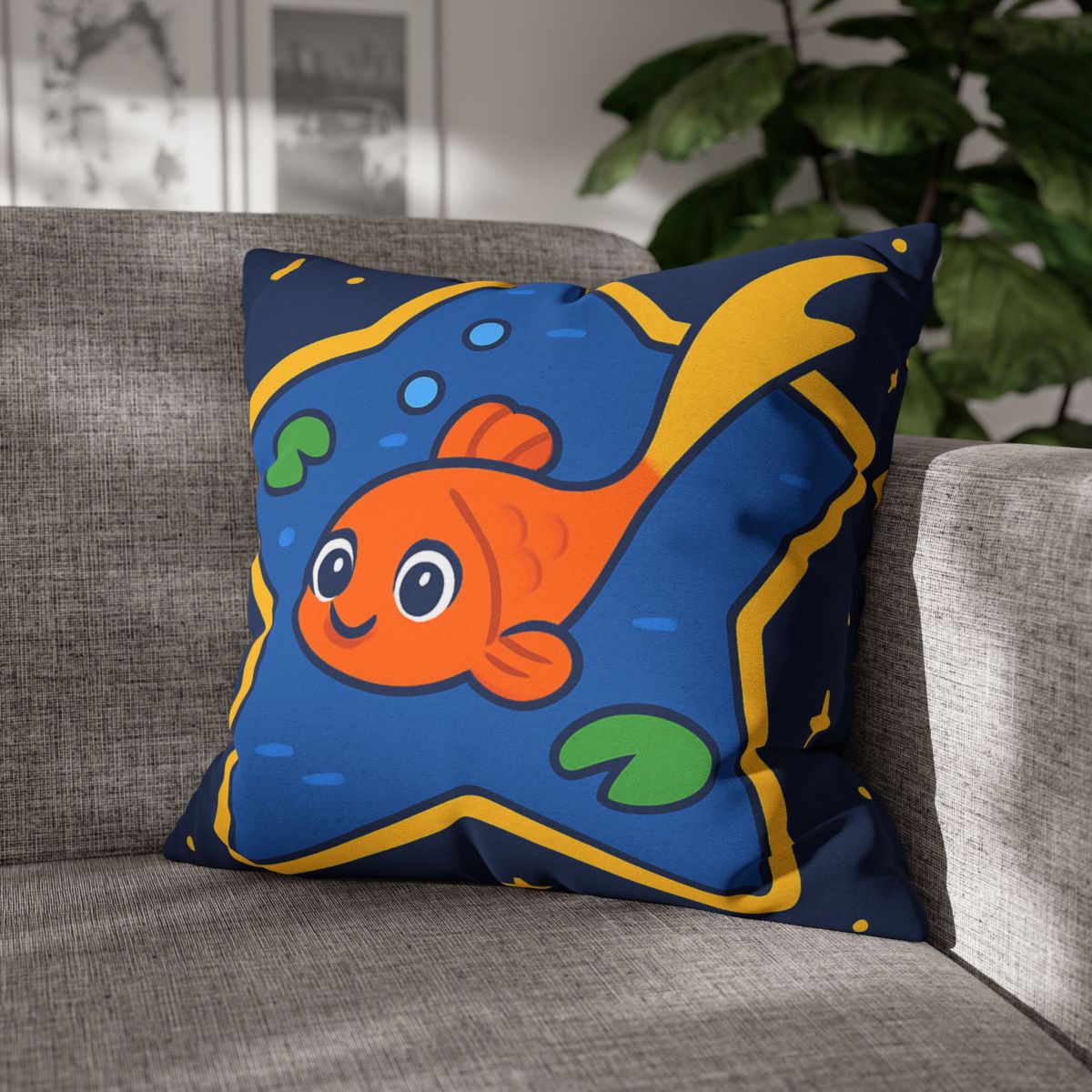 Comet Koi And The Star Pond designer print pillow cases