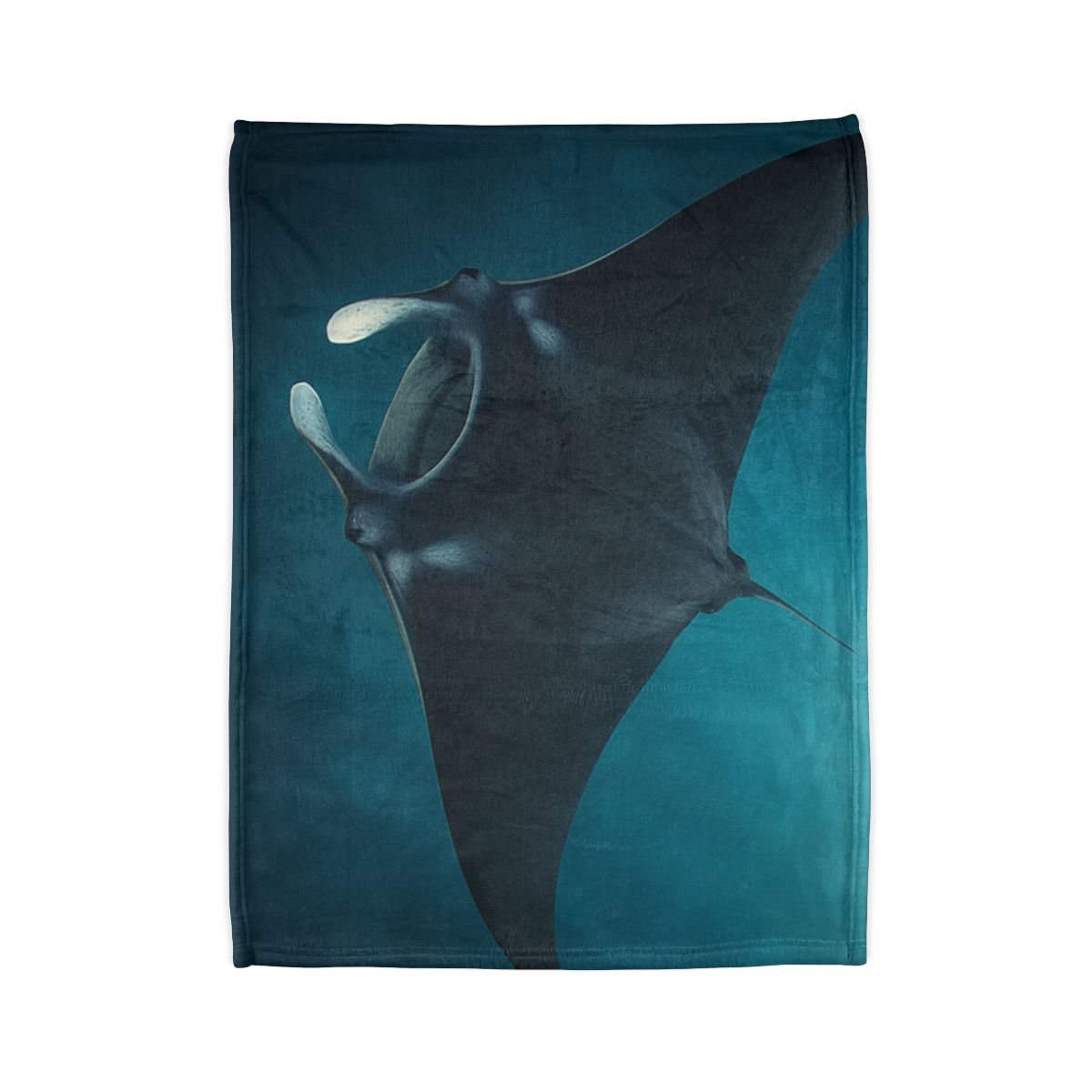 Cosmic Glide Manta Ray personalized cozy blankets