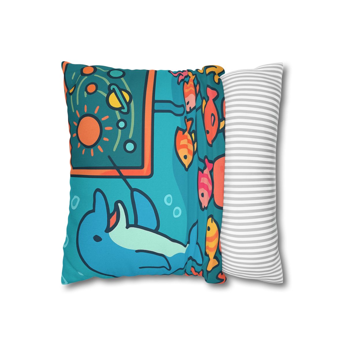 Cosmic Coral Reef Classroom personalized pillow covers