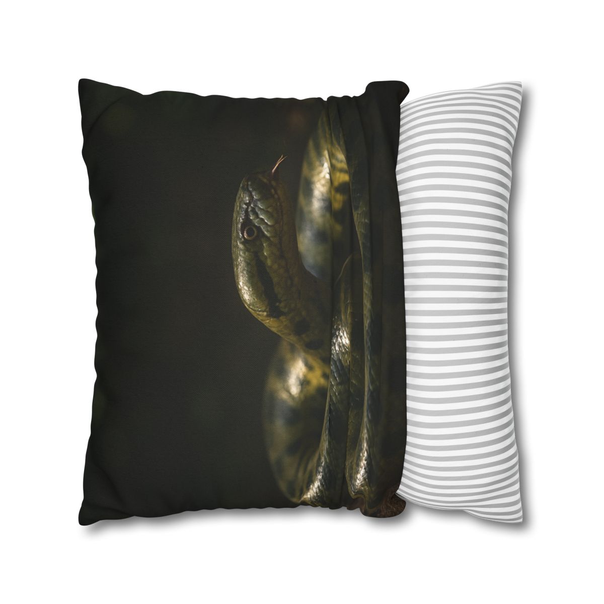 Shadow Ribbon Green Anaconda custom pillow cases