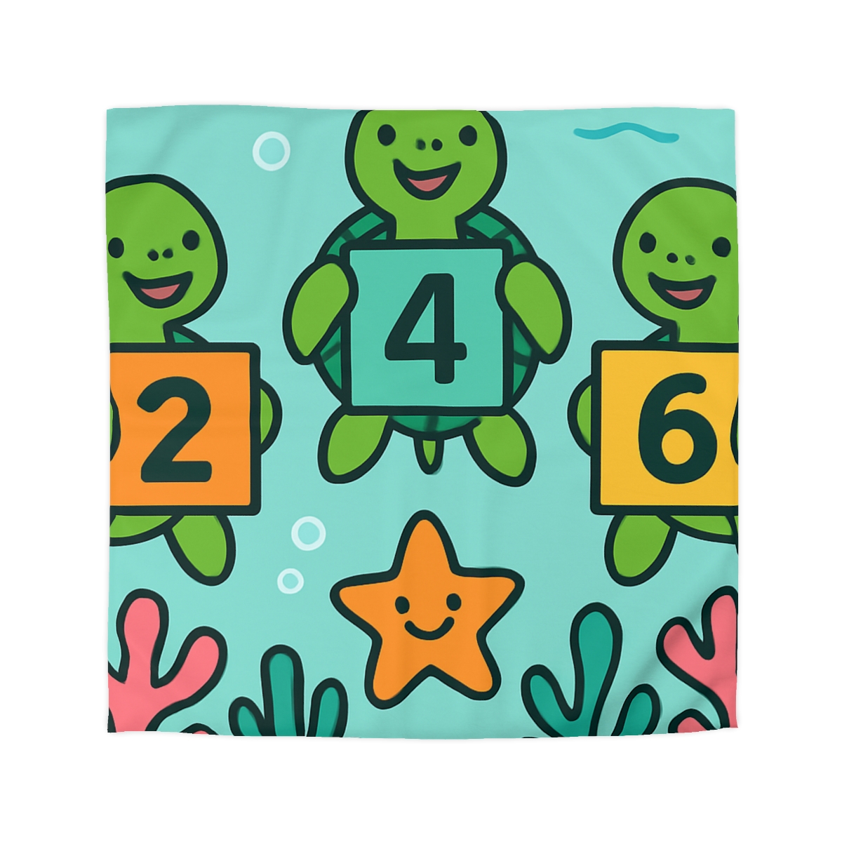 Coral Reef Math Parade Of Sea Turtles warm winter duvets