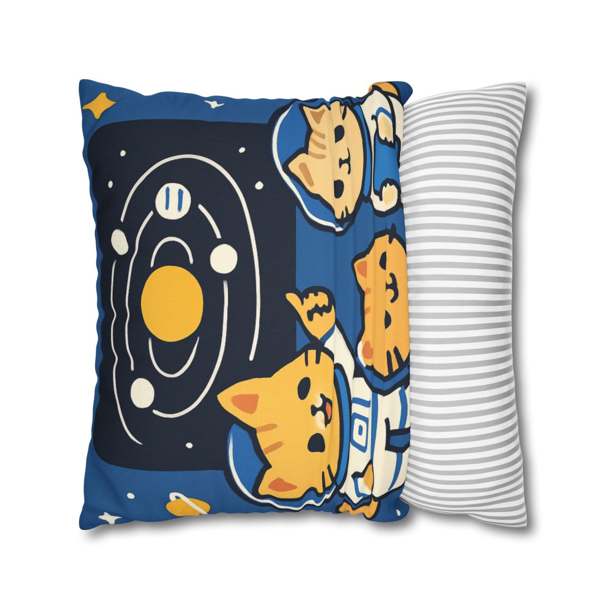 Space School For Curious Cats soft cotton pillow cases