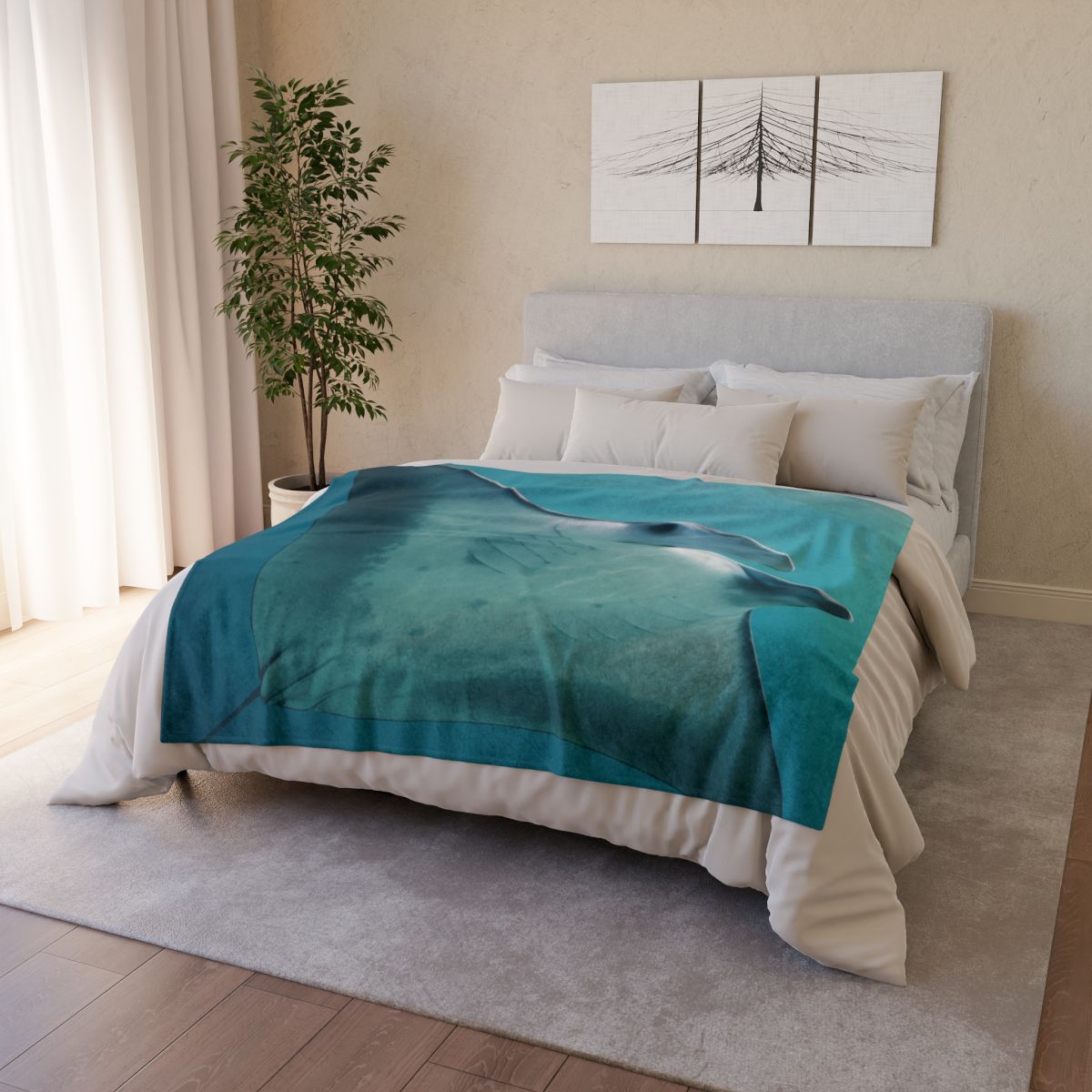 Silent Glide Manta Ray decorative home blankets