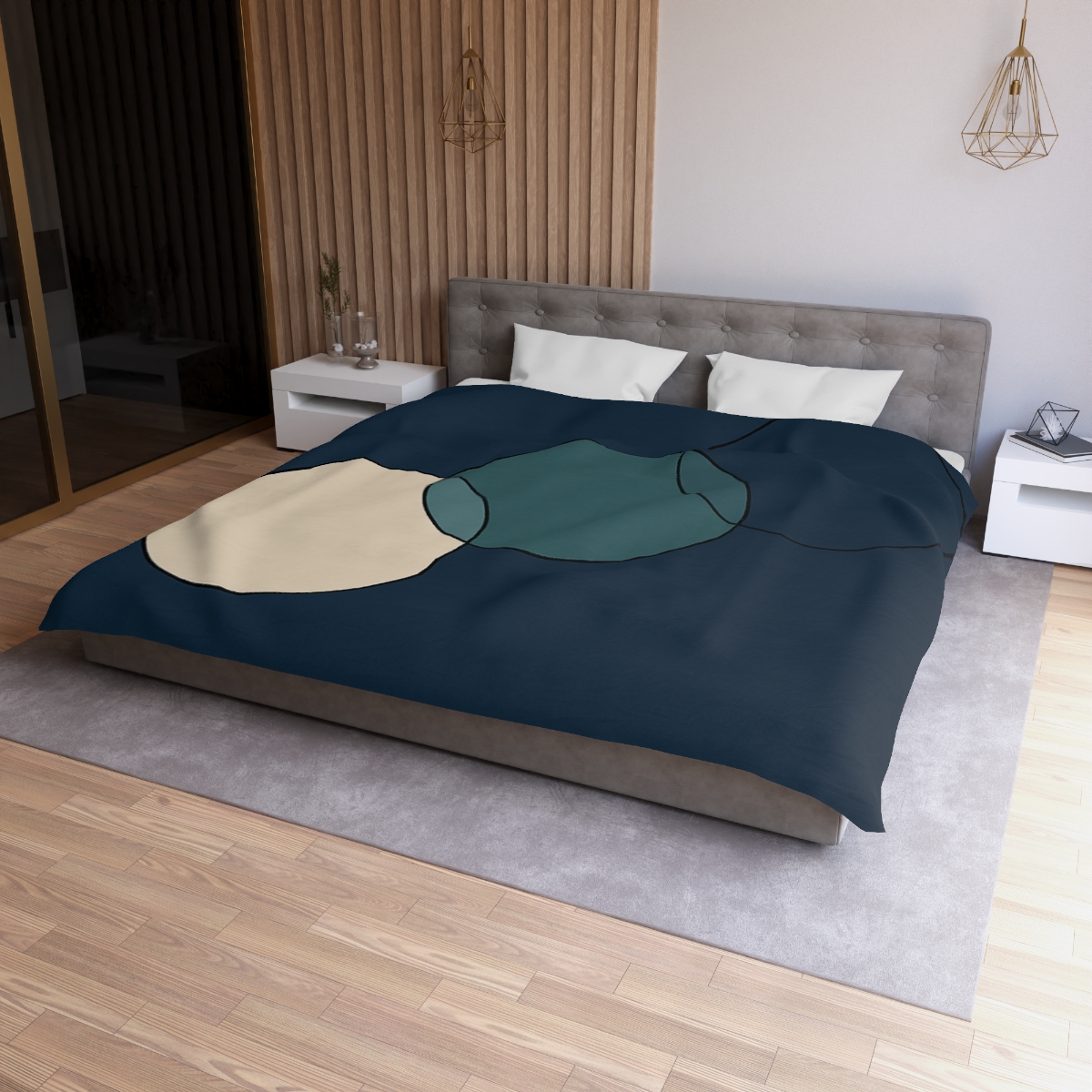 Trio Of Staggered Circles soft comforter duvets