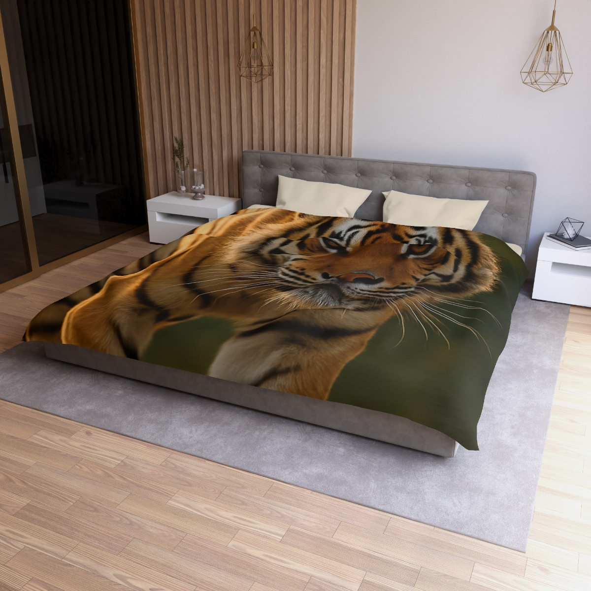 Forest Stalker Bengal Tiger designer printed duvets